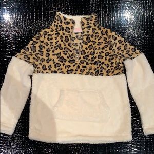 soft cheetah print pullover
